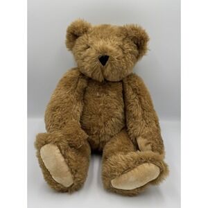 Authentic VERMONT Teddy Bear Company U.S. Made Jointed Plush Brown - 16"